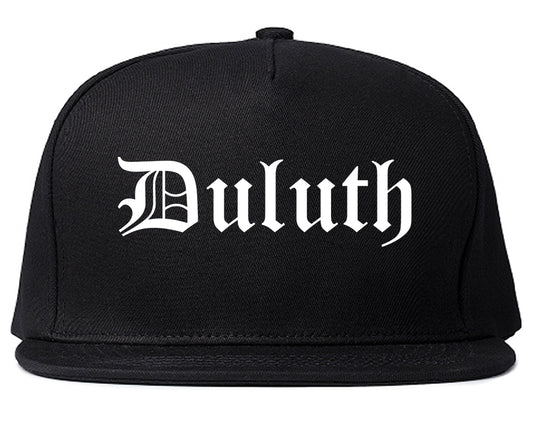 Duluth Minnesota MN Old English Mens Snapback Hat Black