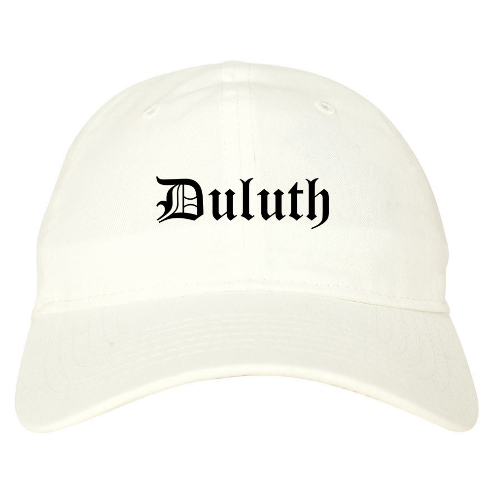 Duluth Minnesota MN Old English Mens Dad Hat Baseball Cap White