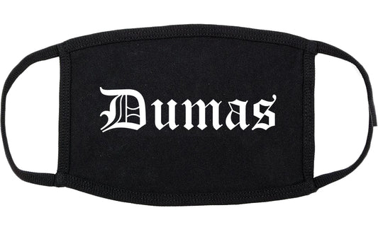 Dumas Arkansas AR Old English Cotton Face Mask Black