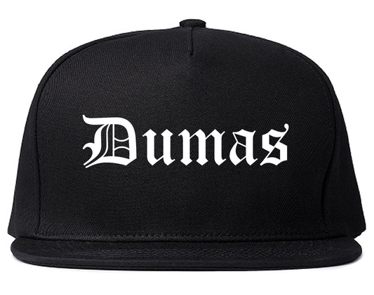 Dumas Texas TX Old English Mens Snapback Hat Black