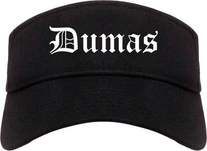 Dumas Texas TX Old English Mens Visor Cap Hat Black