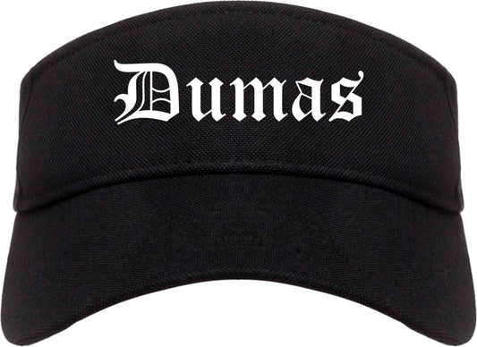 Dumas Texas TX Old English Mens Visor Cap Hat Black
