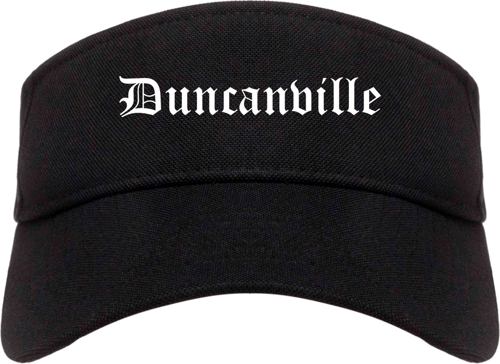Duncanville Texas TX Old English Mens Visor Cap Hat Black