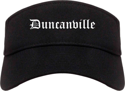 Duncanville Texas TX Old English Mens Visor Cap Hat Black