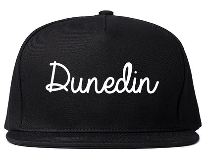 Dunedin Florida FL Script Mens Snapback Hat Black