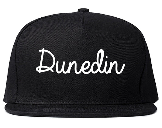 Dunedin Florida FL Script Mens Snapback Hat Black
