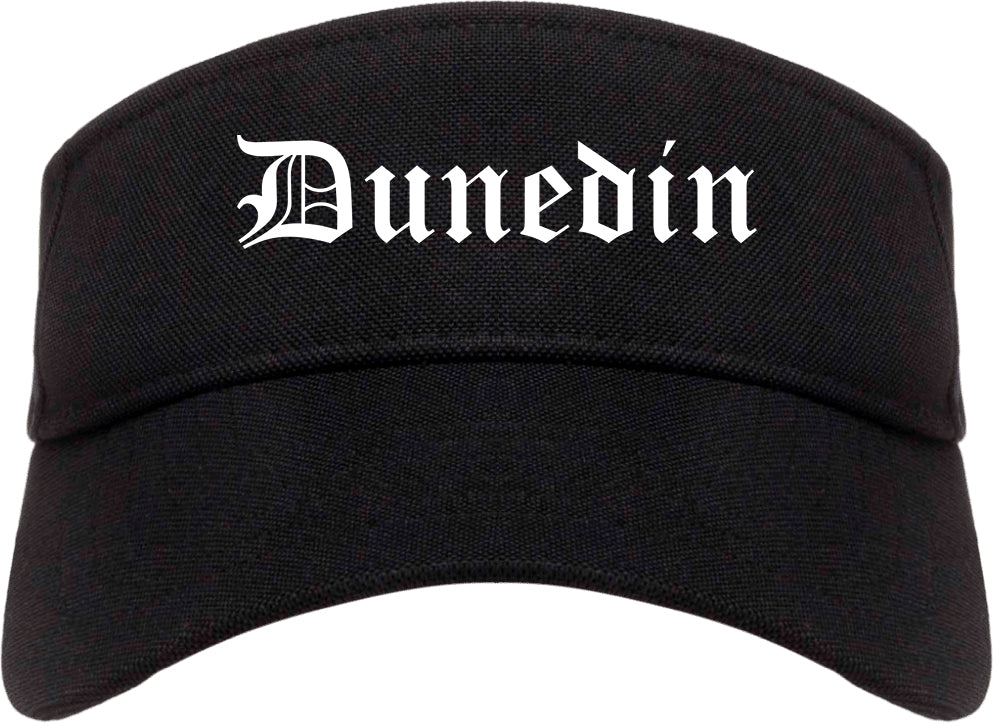 Dunedin Florida FL Old English Mens Visor Cap Hat Black