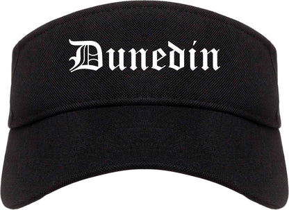 Dunedin Florida FL Old English Mens Visor Cap Hat Black