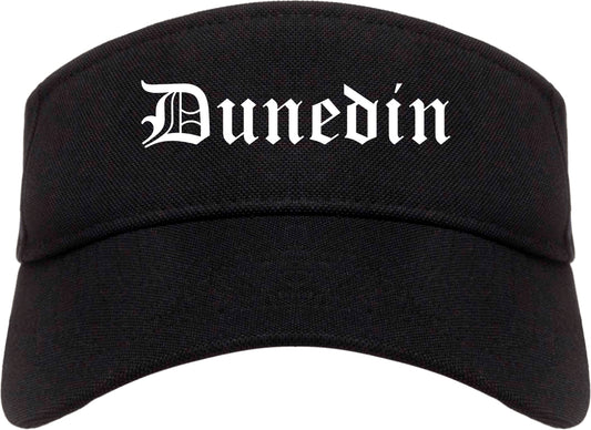 Dunedin Florida FL Old English Mens Visor Cap Hat Black