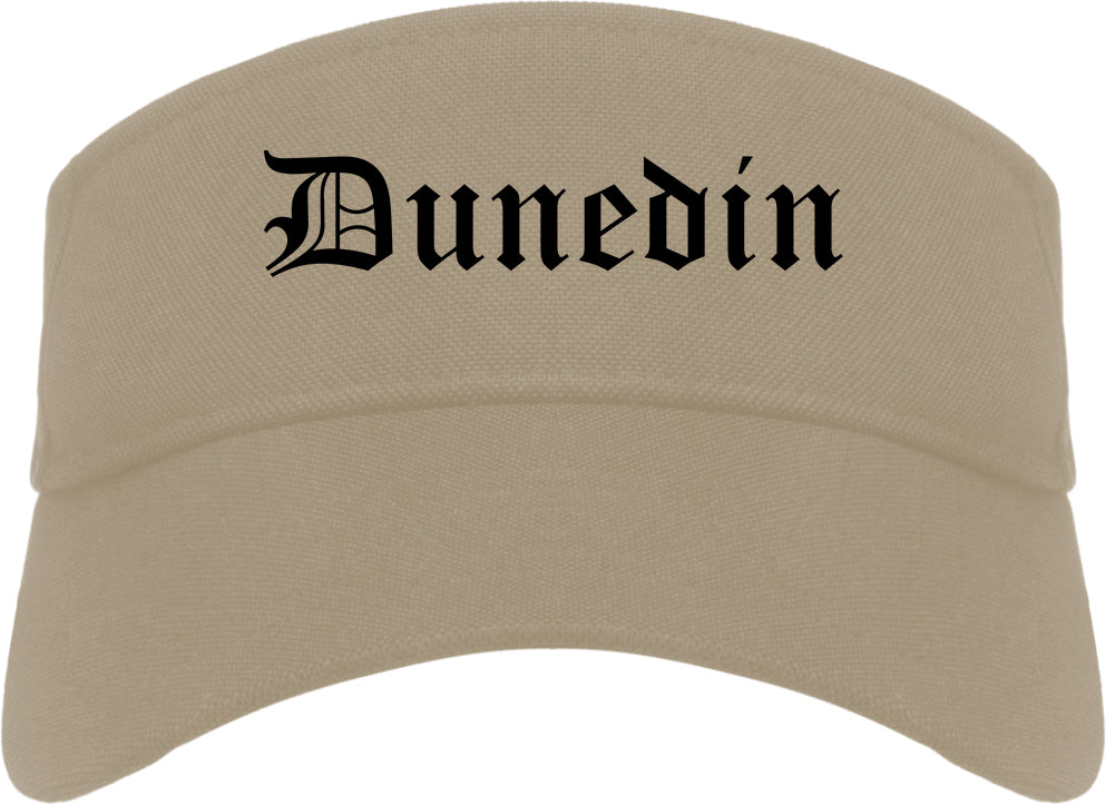 Dunedin Florida FL Old English Mens Visor Cap Hat Khaki