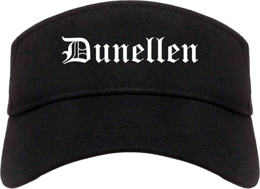 Dunellen New Jersey NJ Old English Mens Visor Cap Hat Black