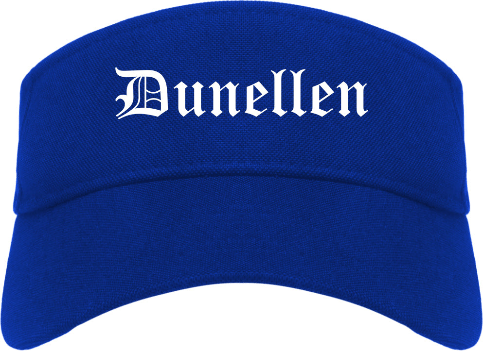 Dunellen New Jersey NJ Old English Mens Visor Cap Hat Royal Blue