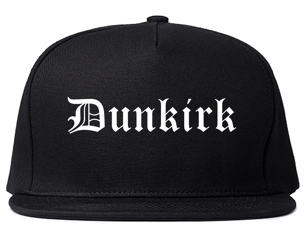 Dunkirk New York NY Old English Mens Snapback Hat Black