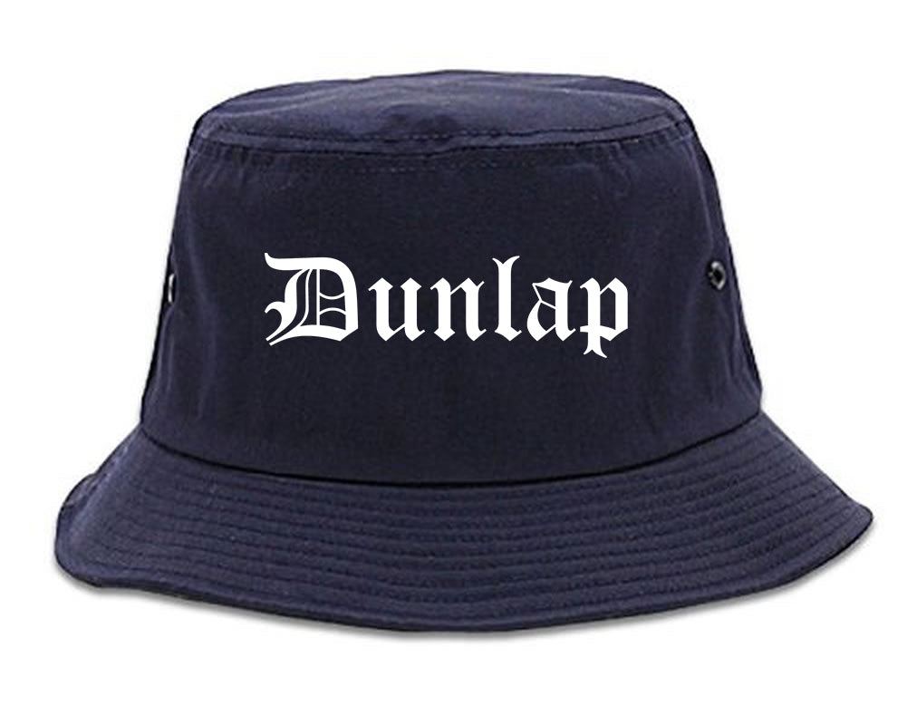 Dunlap Tennessee TN Old English Mens Bucket Hat Navy Blue