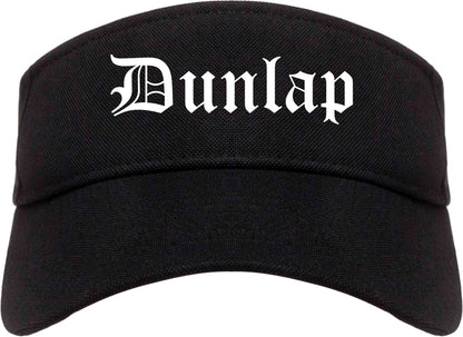 Dunlap Tennessee TN Old English Mens Visor Cap Hat Black