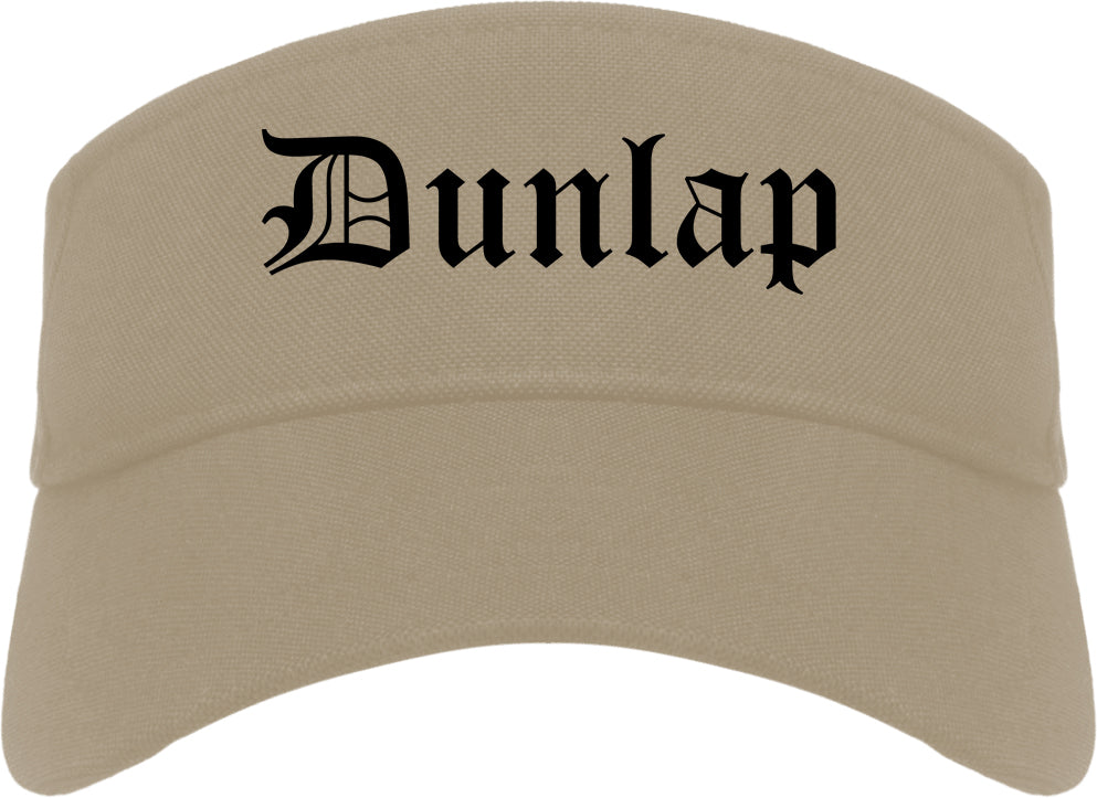 Dunlap Tennessee TN Old English Mens Visor Cap Hat Khaki