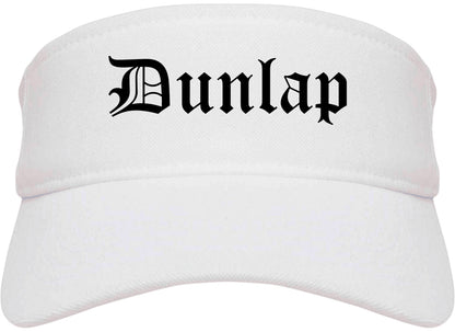 Dunlap Tennessee TN Old English Mens Visor Cap Hat White