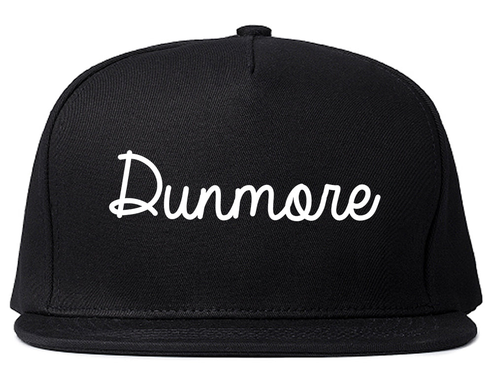 Dunmore Pennsylvania PA Script Mens Snapback Hat Black