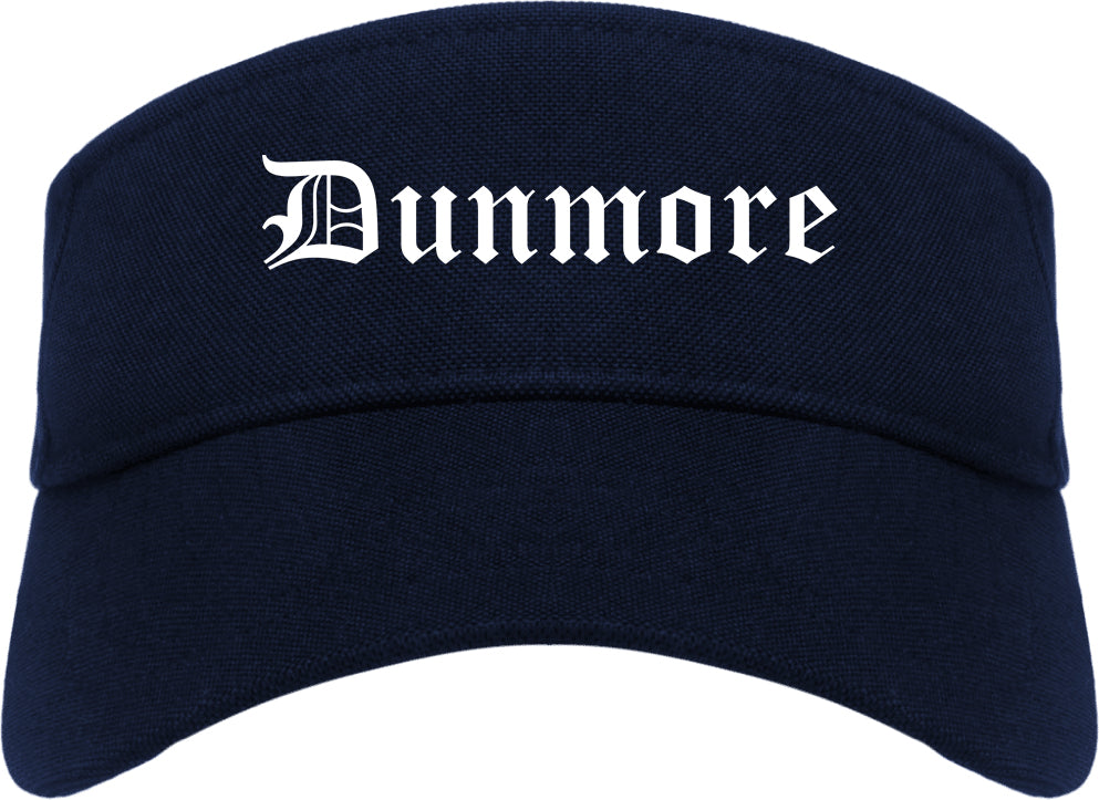 Dunmore Pennsylvania PA Old English Mens Visor Cap Hat Navy Blue