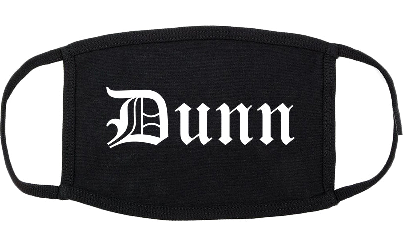 Dunn North Carolina NC Old English Cotton Face Mask Black