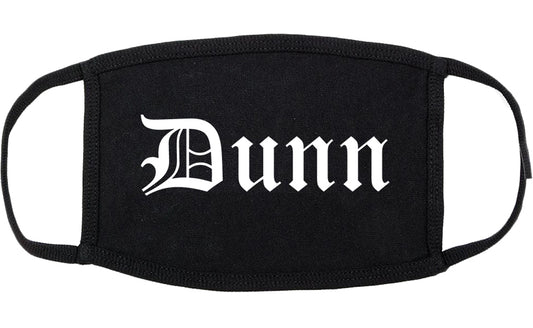 Dunn North Carolina NC Old English Cotton Face Mask Black