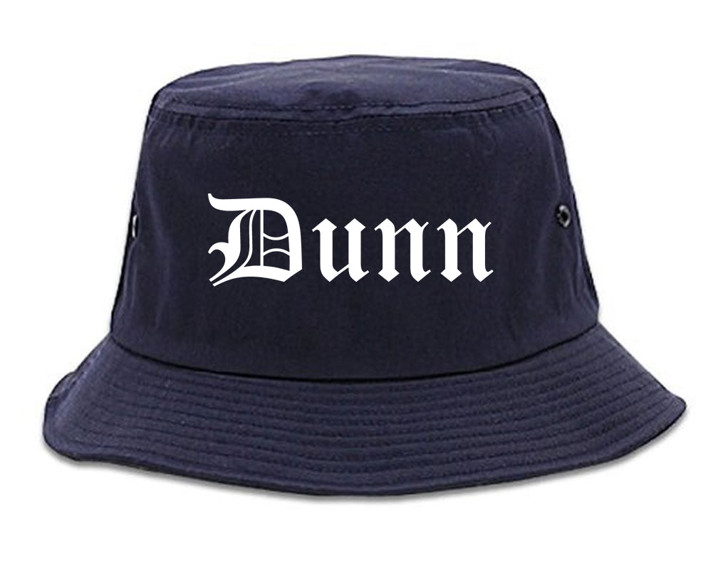 Dunn North Carolina NC Old English Mens Bucket Hat Navy Blue