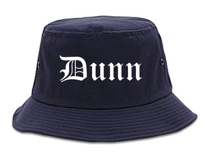 Dunn North Carolina NC Old English Mens Bucket Hat Navy Blue