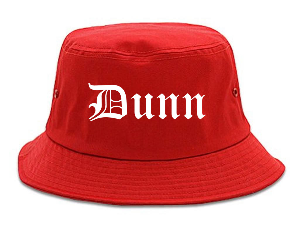 Dunn North Carolina NC Old English Mens Bucket Hat Red