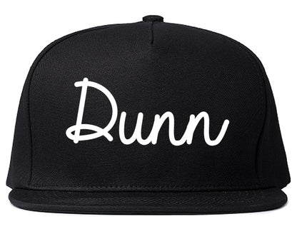 Dunn North Carolina NC Script Mens Snapback Hat Black