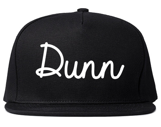 Dunn North Carolina NC Script Mens Snapback Hat Black