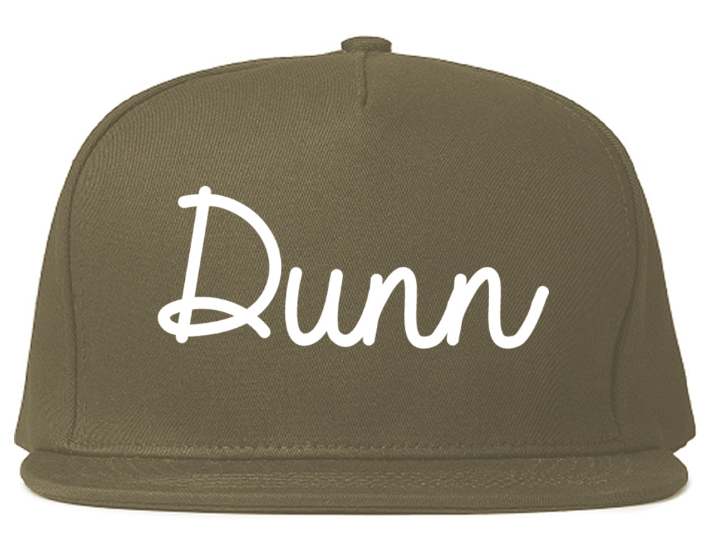 Dunn North Carolina NC Script Mens Snapback Hat Grey