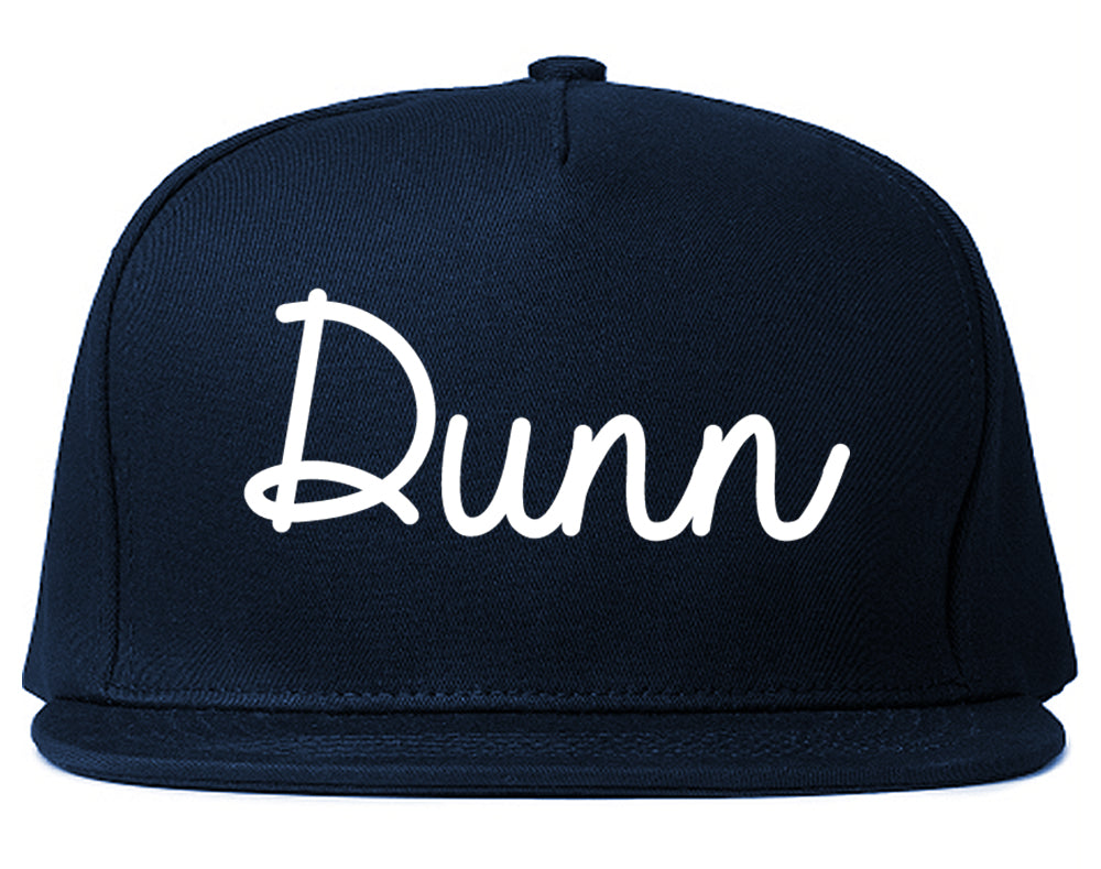 Dunn North Carolina NC Script Mens Snapback Hat Navy Blue