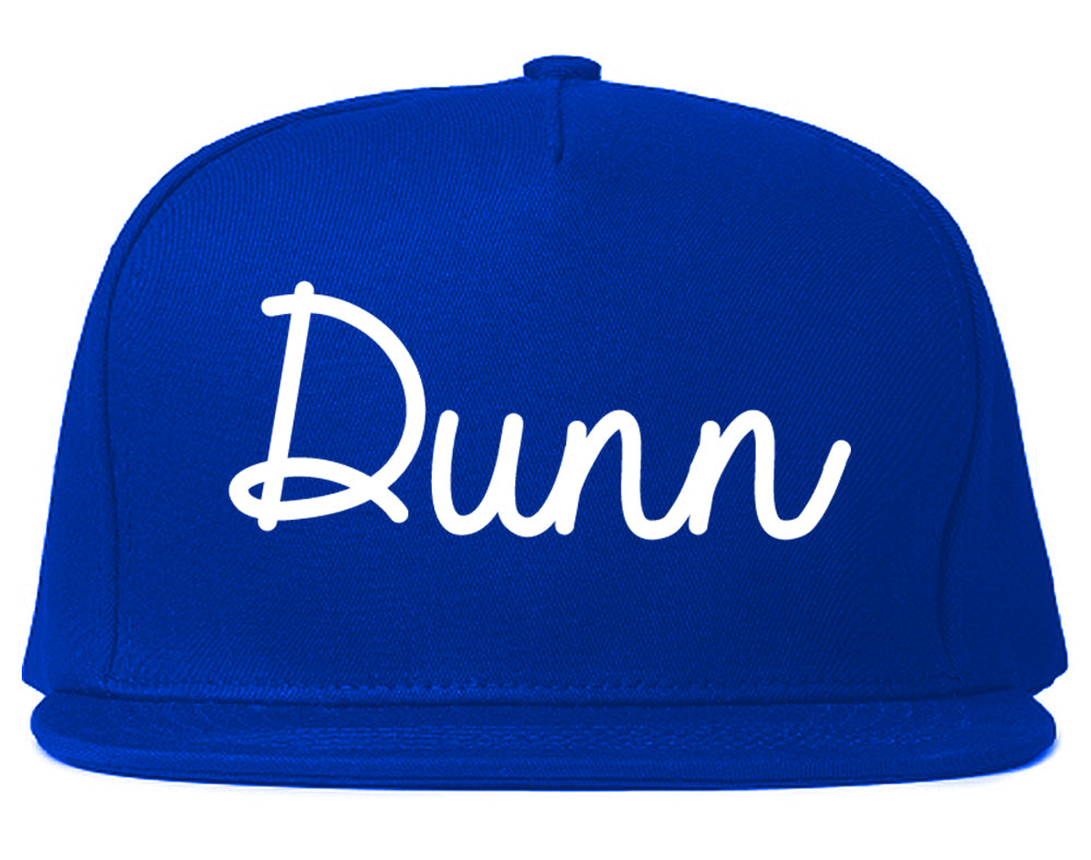 Dunn North Carolina NC Script Mens Snapback Hat Royal Blue