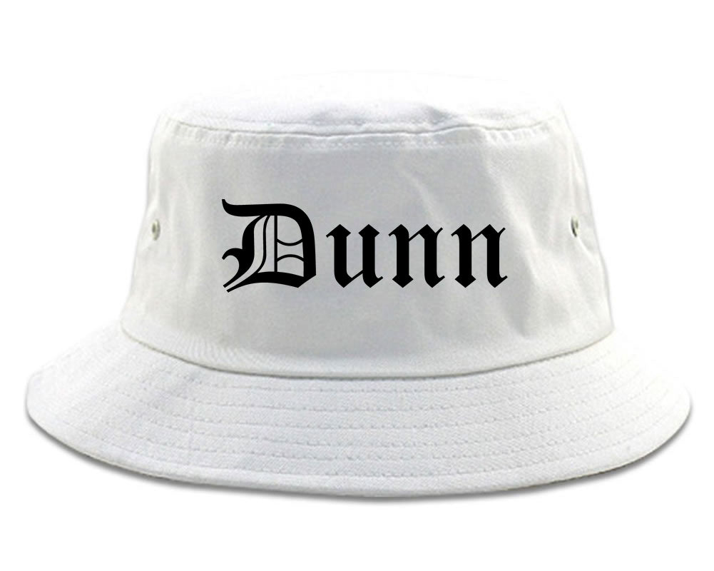 Dunn North Carolina NC Old English Mens Bucket Hat White