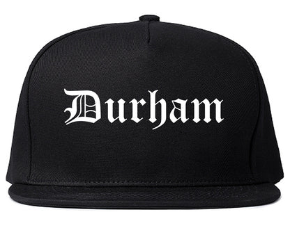Durham North Carolina NC Old English Mens Snapback Hat Black
