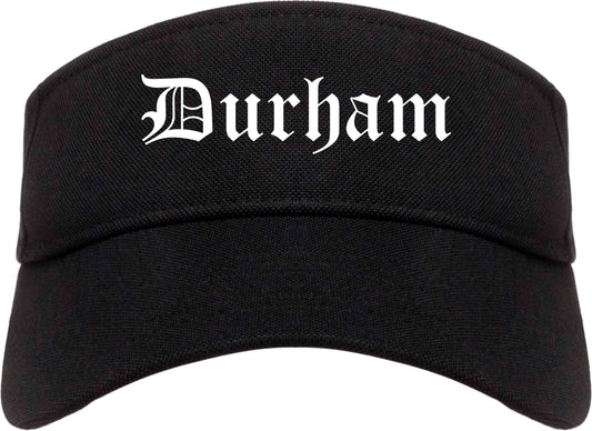 Durham North Carolina NC Old English Mens Visor Cap Hat Black