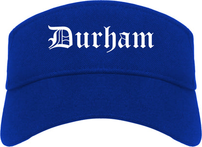 Durham North Carolina NC Old English Mens Visor Cap Hat Royal Blue