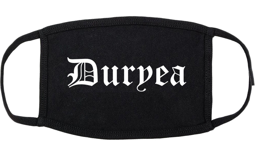 Duryea Pennsylvania PA Old English Cotton Face Mask Black