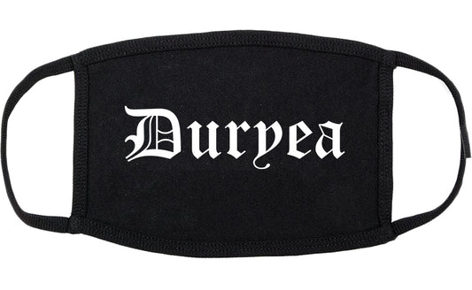 Duryea Pennsylvania PA Old English Cotton Face Mask Black
