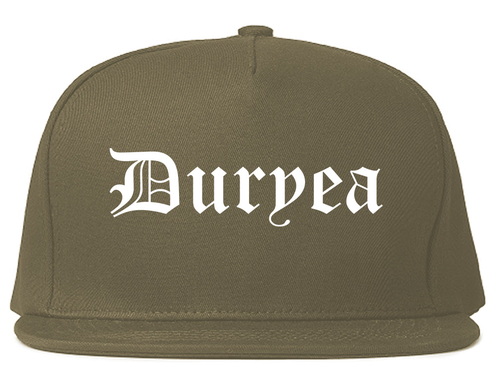 Duryea Pennsylvania PA Old English Mens Snapback Hat Grey
