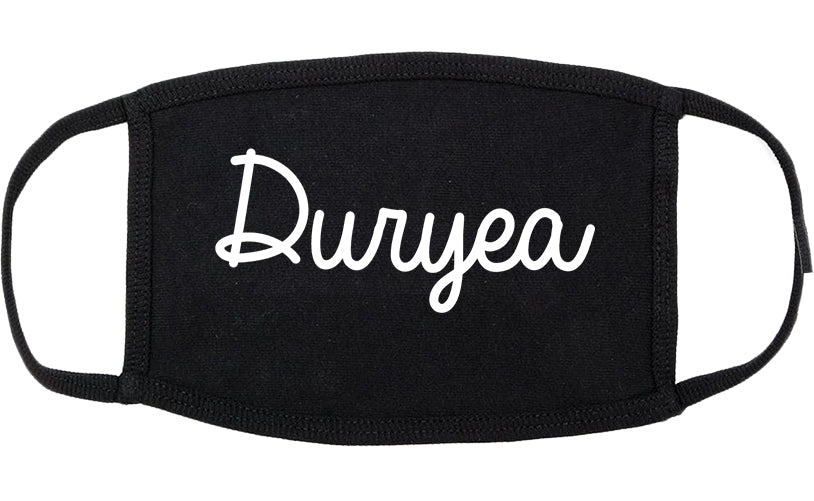 Duryea Pennsylvania PA Script Cotton Face Mask Black