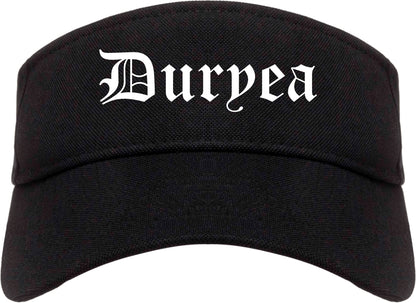 Duryea Pennsylvania PA Old English Mens Visor Cap Hat Black