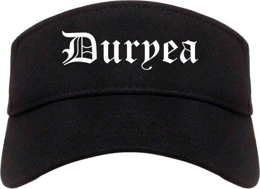 Duryea Pennsylvania PA Old English Mens Visor Cap Hat Black