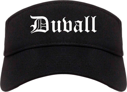 Duvall Washington WA Old English Mens Visor Cap Hat Black