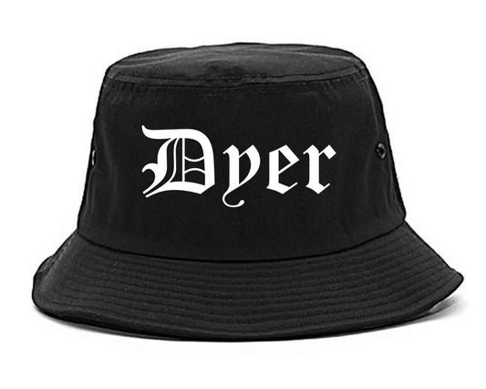 Dyer Indiana IN Old English Mens Bucket Hat Black