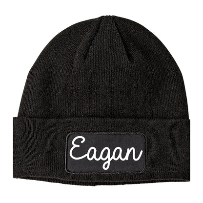 Eagan Minnesota MN Script Mens Knit Beanie Hat Cap Black