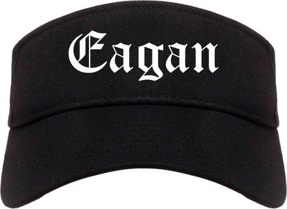 Eagan Minnesota MN Old English Mens Visor Cap Hat Black