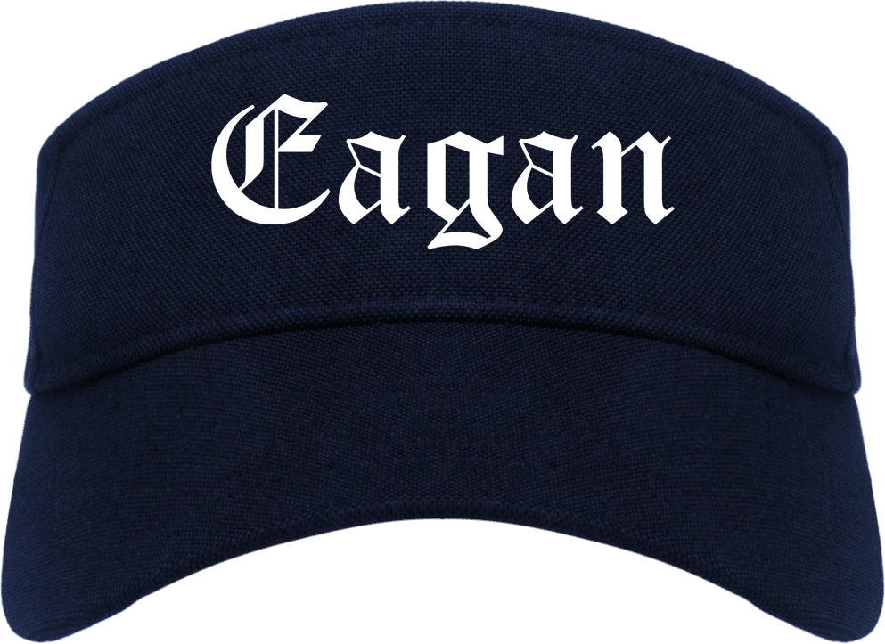 Eagan Minnesota MN Old English Mens Visor Cap Hat Navy Blue
