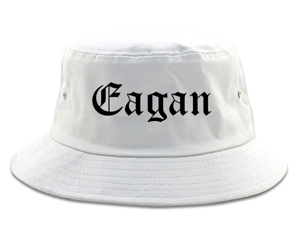 Eagan Minnesota MN Old English Mens Bucket Hat White
