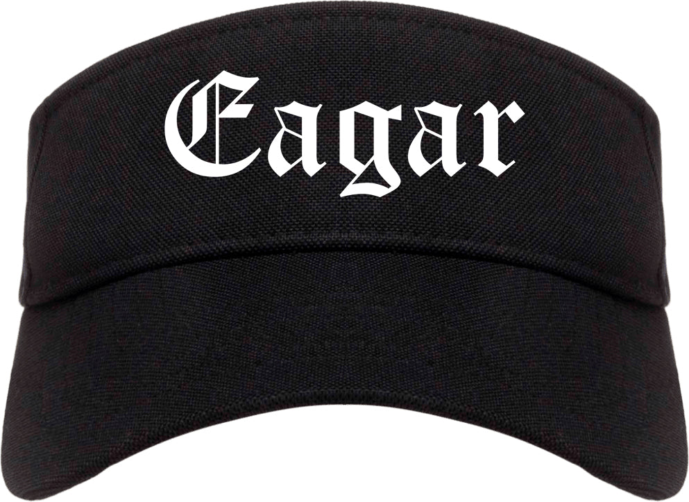 Eagar Arizona AZ Old English Mens Visor Cap Hat Black